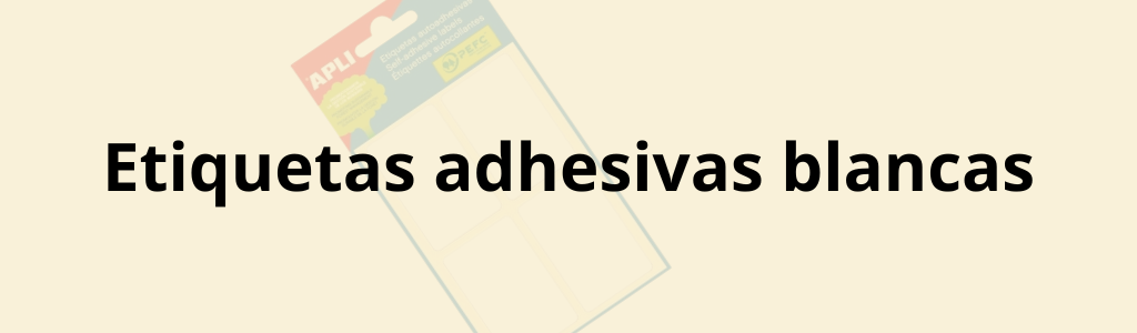 Etiquetas adhesivas blancas