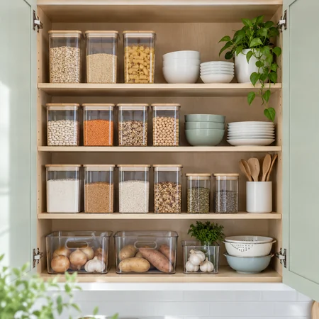 Armarios de cocina organizados