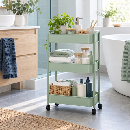 Carro organizador para baño